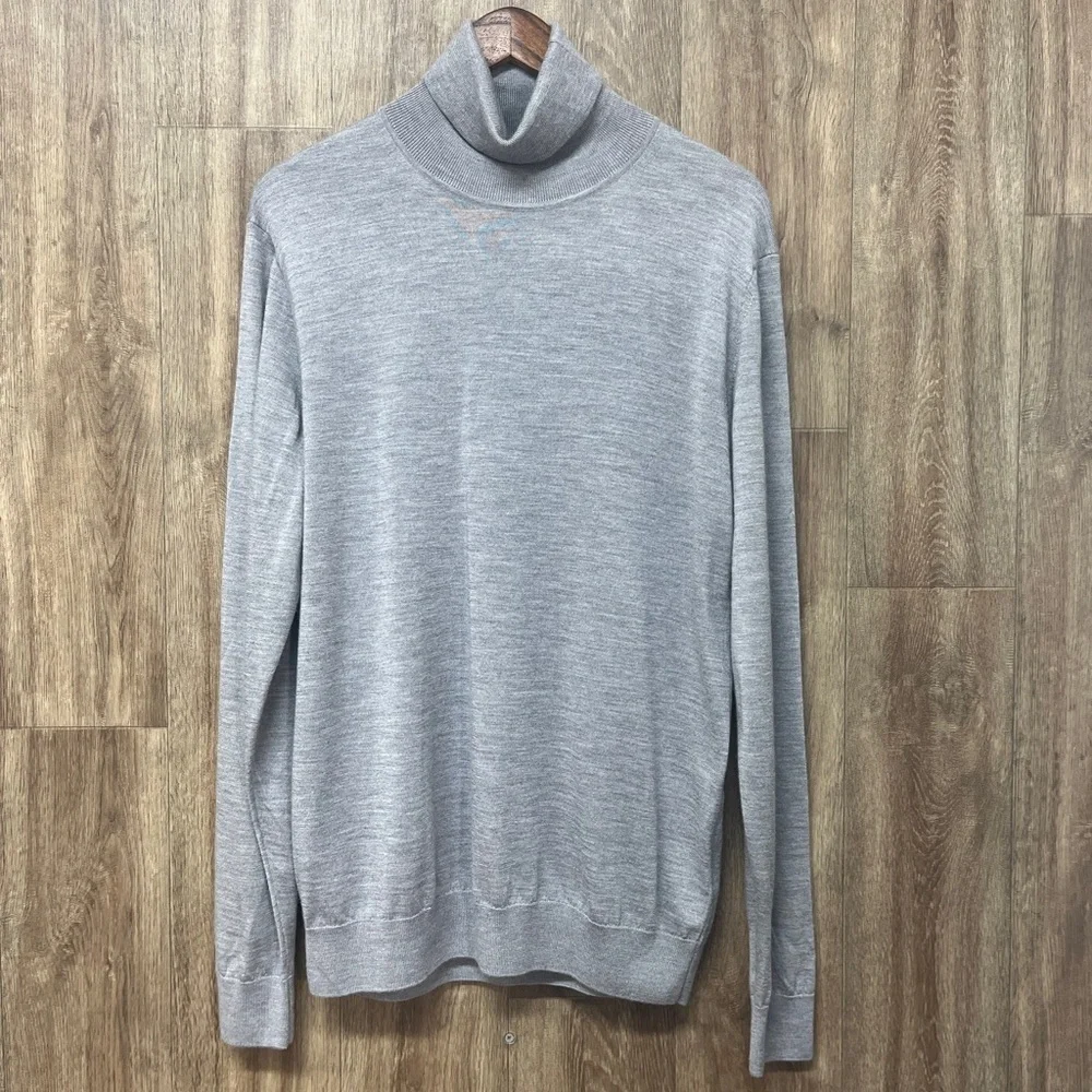 Jack Victor Wool Cashmere Silk Blend Turtleneck Sweater